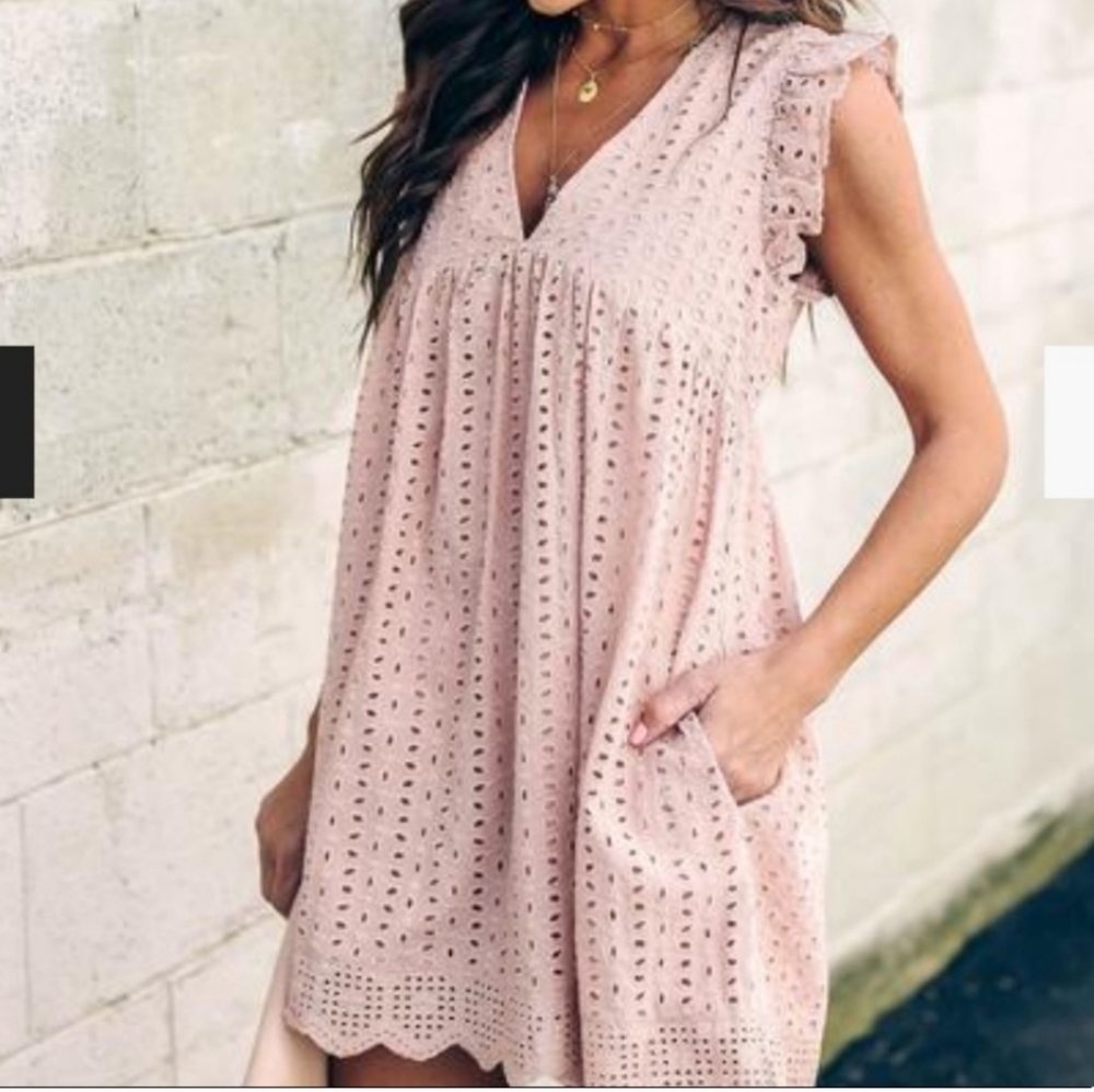 Eyelit Pocketed Dress